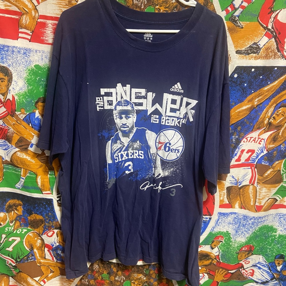 Vintage Y2K Philadelphia Sixers Allen Iverson I'm Back Teeshirt